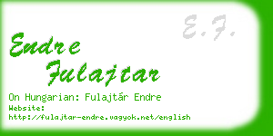 endre fulajtar business card