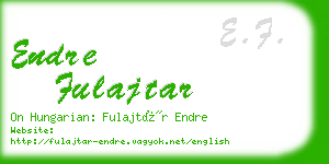 endre fulajtar business card